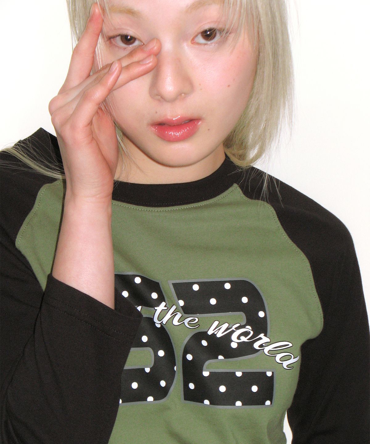 아메스 월드와이드(AMES-WORLDWIDE) DOT 52 3/4 SLEEVE RAGLAN LS TEE BLACK