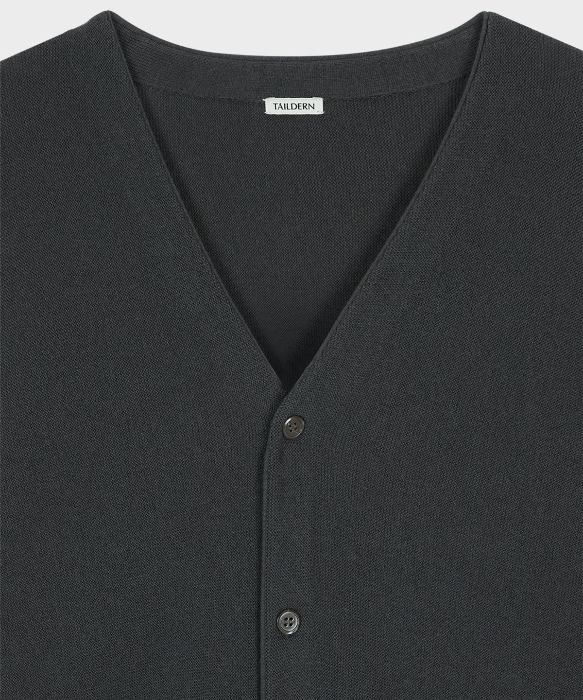 테일던(TAILDERN) Wool Cashmere V-neck Cardigan Grey