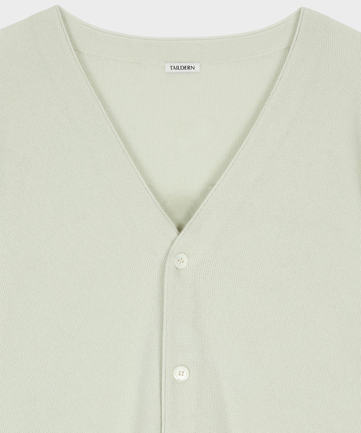 테일던(TAILDERN) Wool Cashmere V-neck Cardigan Mint