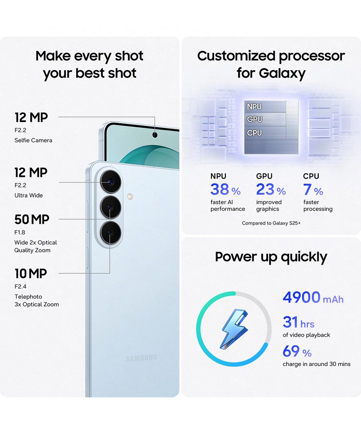 삼성전자(SAMSUNG ELECTRONICS) 갤럭시 S26 플러스 256GB 자급제폰 SM-S947N