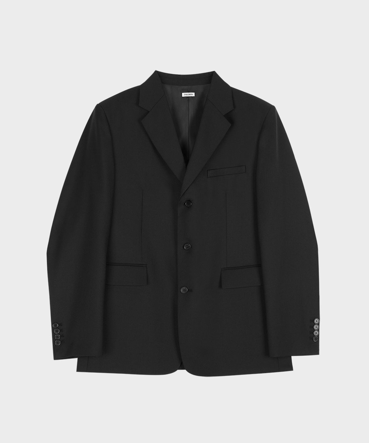 테일던(TAILDERN) 3 Button Tailored Jacket Black