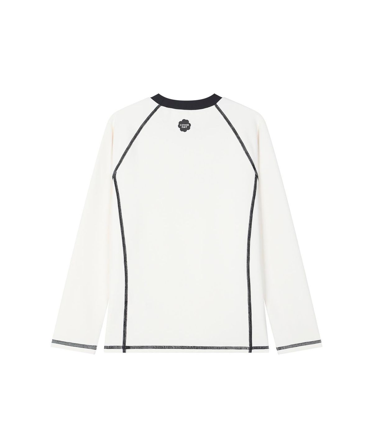 커버낫 키즈(COVERNAT KIDS) 플라워 쿠퍼로고 래쉬가드 셋업 아이보리 CK2602RG60IV