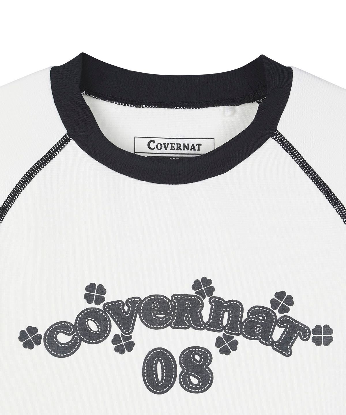 커버낫 키즈(COVERNAT KIDS) 플라워 쿠퍼로고 래쉬가드 셋업 아이보리 CK2602RG60IV