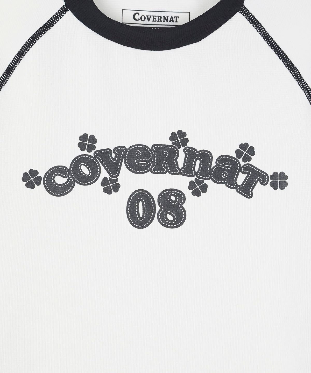 커버낫 키즈(COVERNAT KIDS) 플라워 쿠퍼로고 래쉬가드 셋업 아이보리 CK2602RG60IV