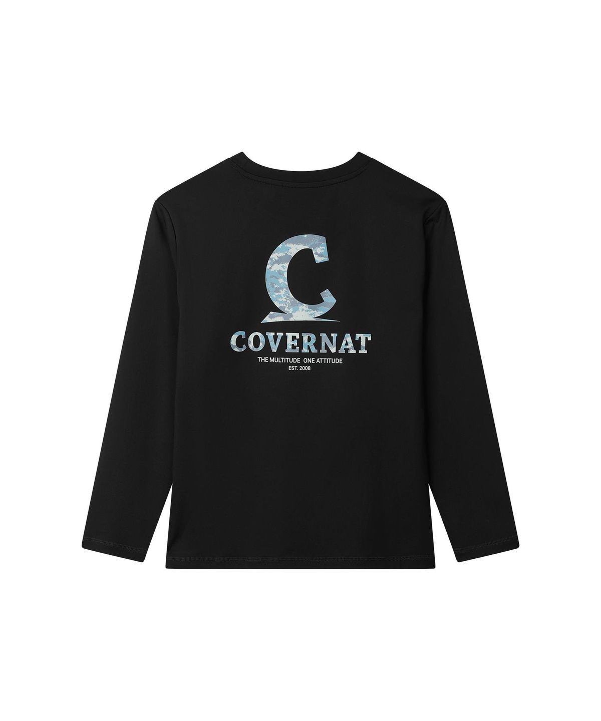 커버낫 키즈(COVERNAT KIDS) 호라이즌 패턴로고 래쉬가드 블랙 CK2602RG04BK