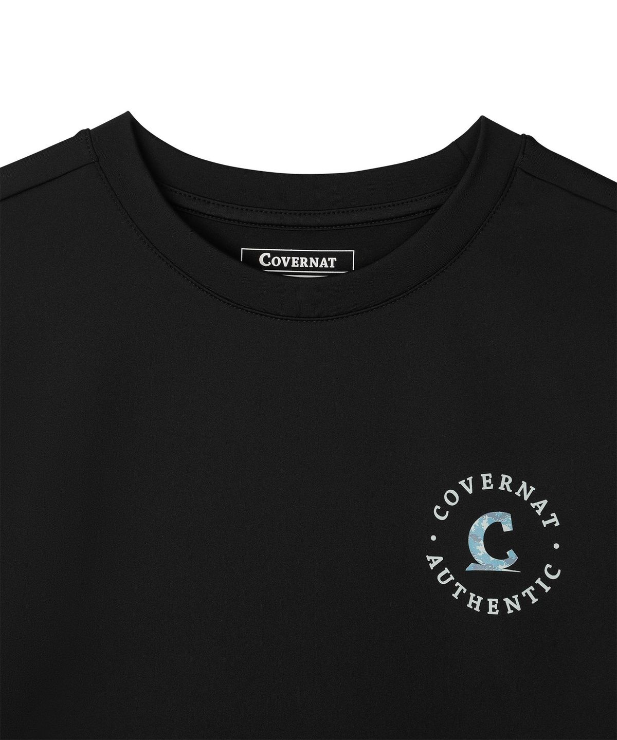 커버낫 키즈(COVERNAT KIDS) 호라이즌 패턴로고 래쉬가드 블랙 CK2602RG04BK
