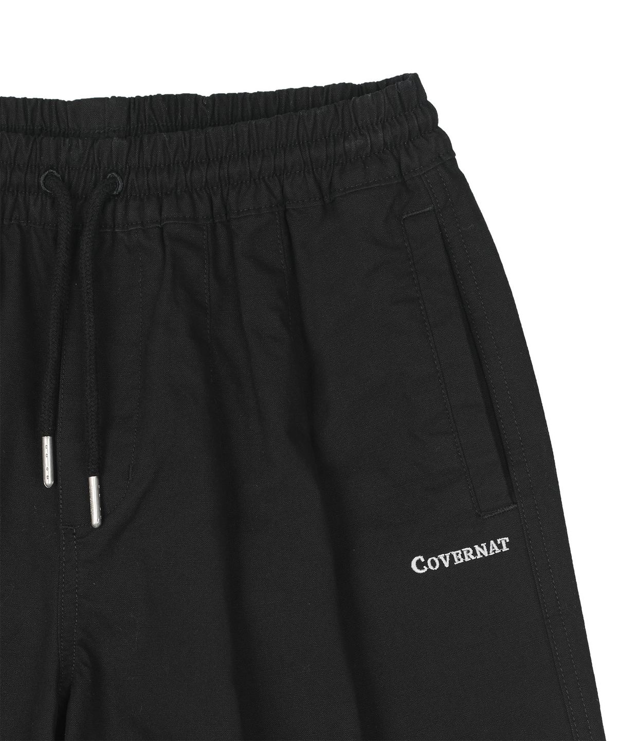 커버낫 키즈(COVERNAT KIDS) 워드마크 버뮤다 우븐팬츠 블랙 CK2602SO23BK
