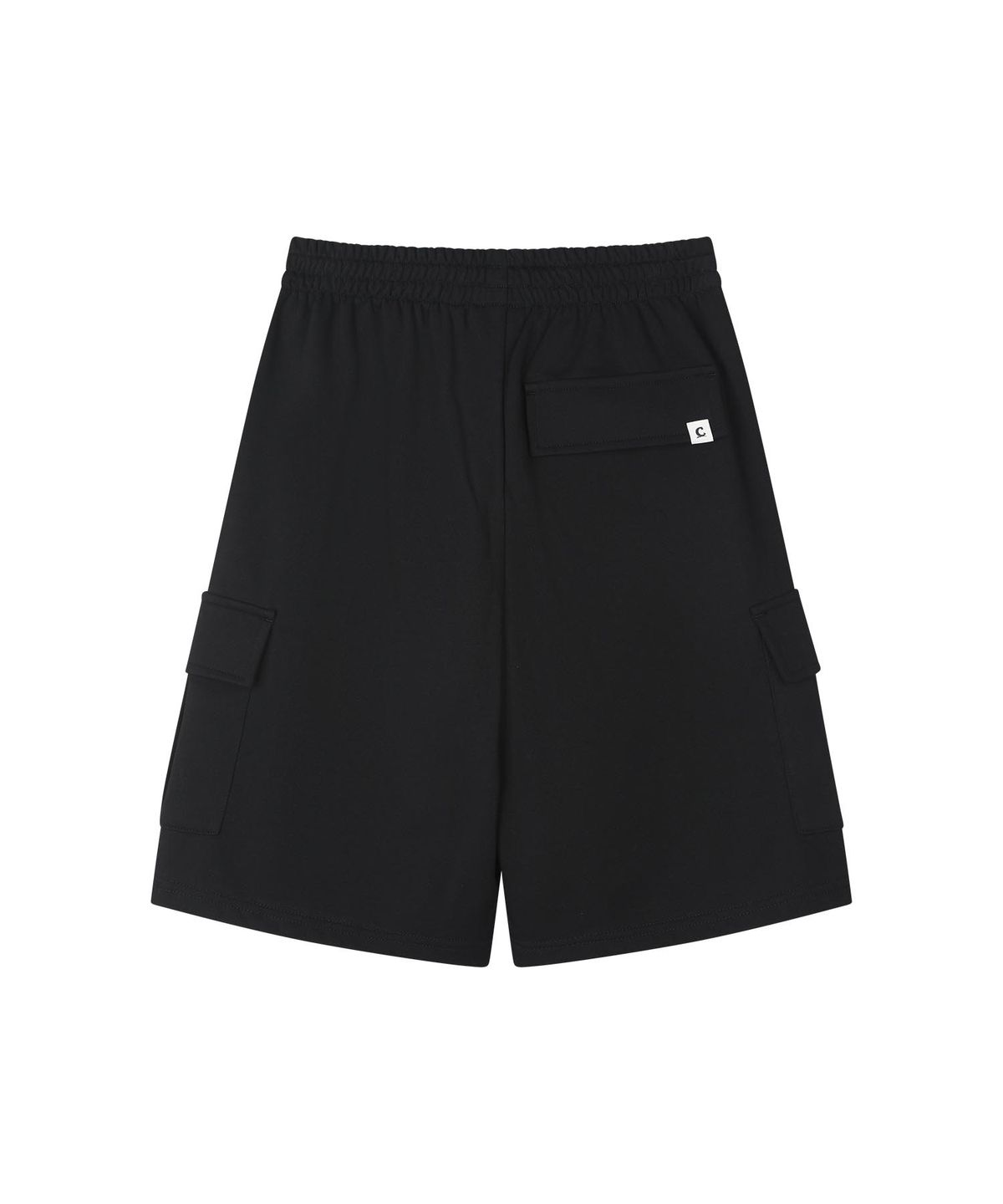 커버낫 키즈(COVERNAT KIDS) 워드마크 카고 버뮤다 스웻팬츠 블랙 CK2602JS10BK