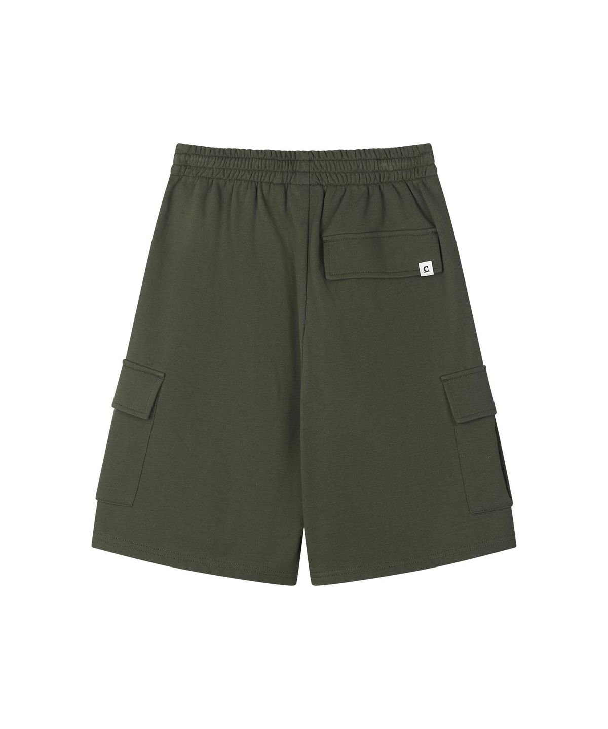 커버낫 키즈(COVERNAT KIDS) 워드마크 카고 버뮤다 스웻팬츠 올리브 CK2602JS10OL