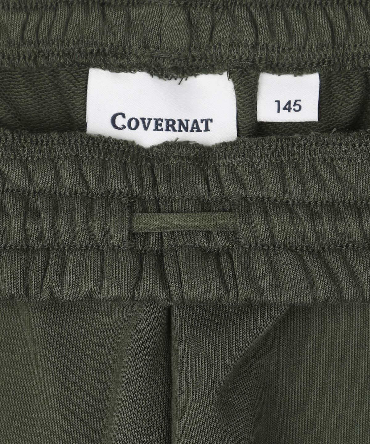 커버낫 키즈(COVERNAT KIDS) 워드마크 카고 버뮤다 스웻팬츠 올리브 CK2602JS10OL