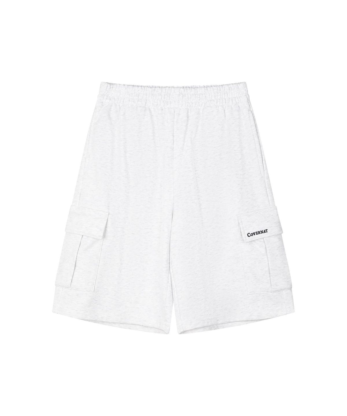 커버낫 키즈(COVERNAT KIDS) 워드마크 카고 버뮤다 스웻팬츠 헤더 그레이 CK2602JS10HG