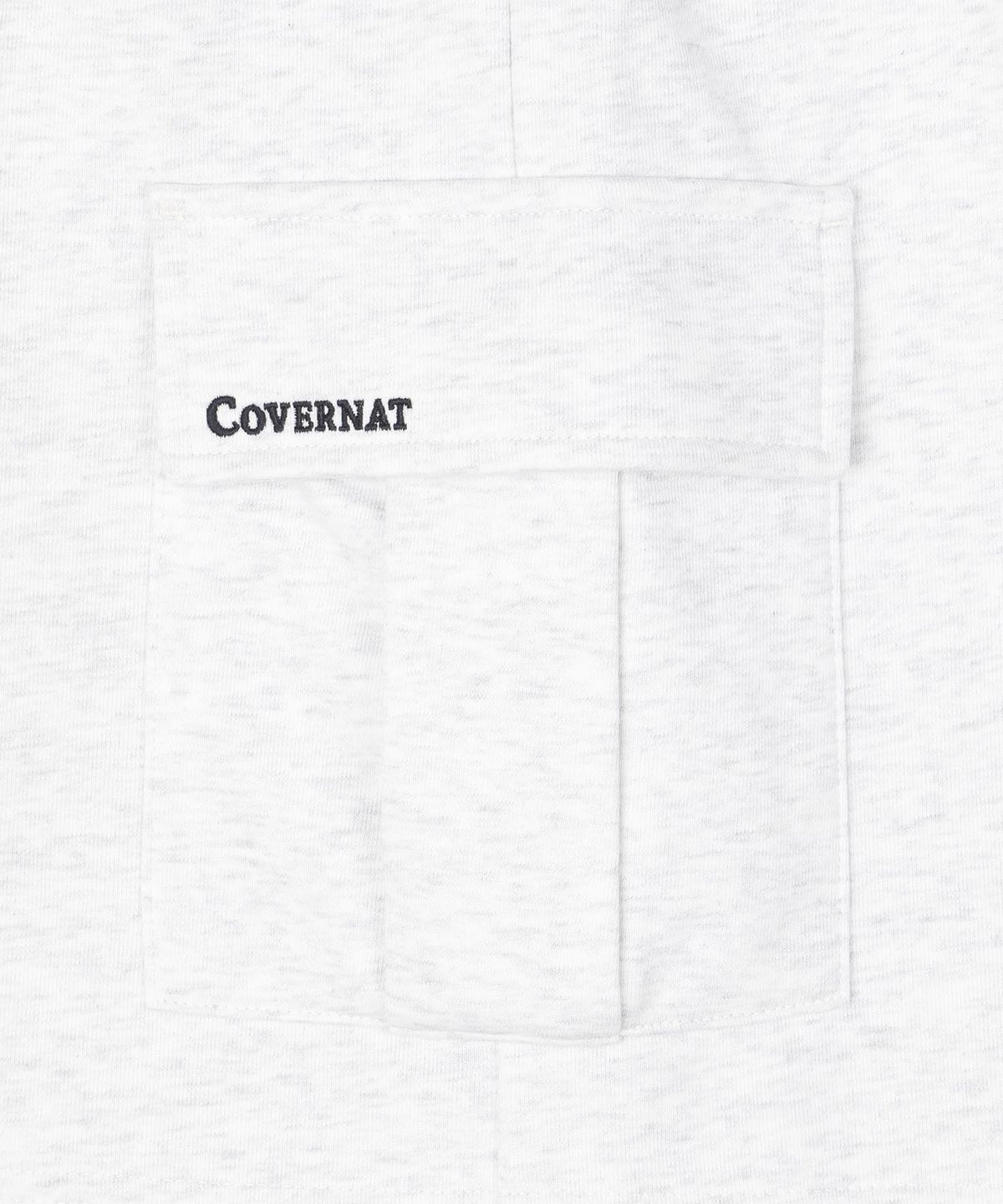 커버낫 키즈(COVERNAT KIDS) 워드마크 카고 버뮤다 스웻팬츠 헤더 그레이 CK2602JS10HG
