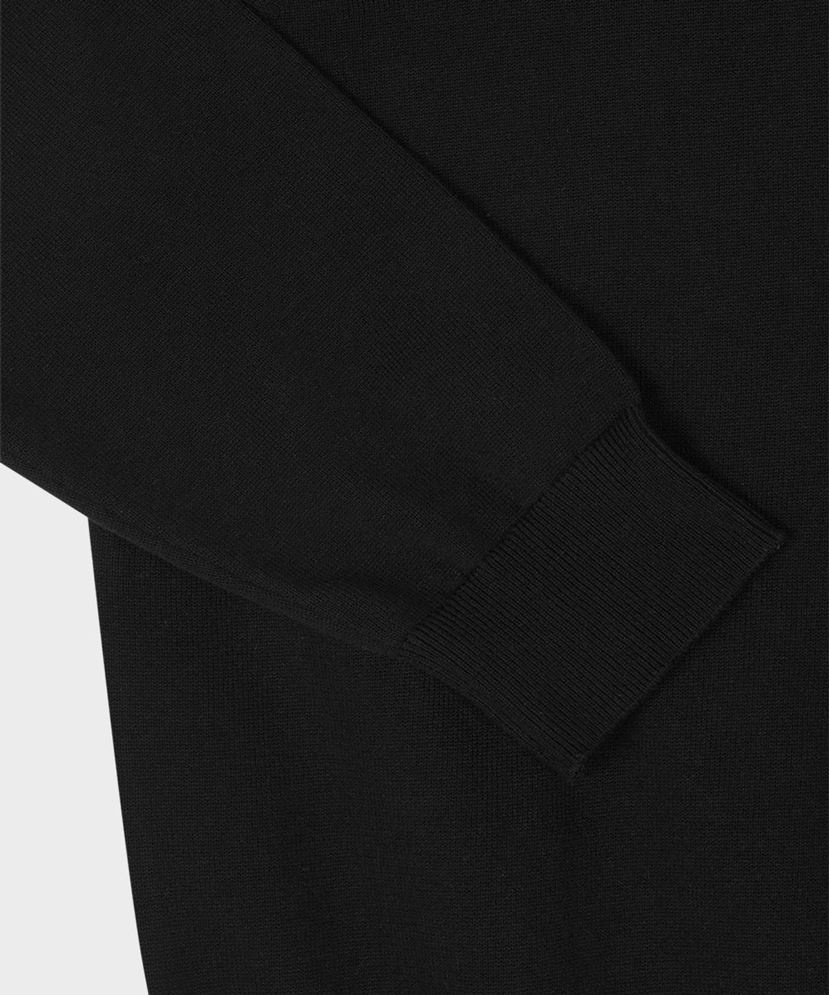 테일던(TAILDERN) Cotton Knit Polo Shirt Black