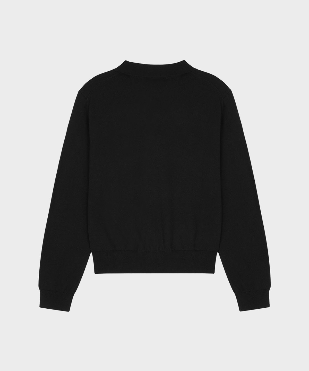 테일던(TAILDERN) Cotton Knit Polo Shirt Black