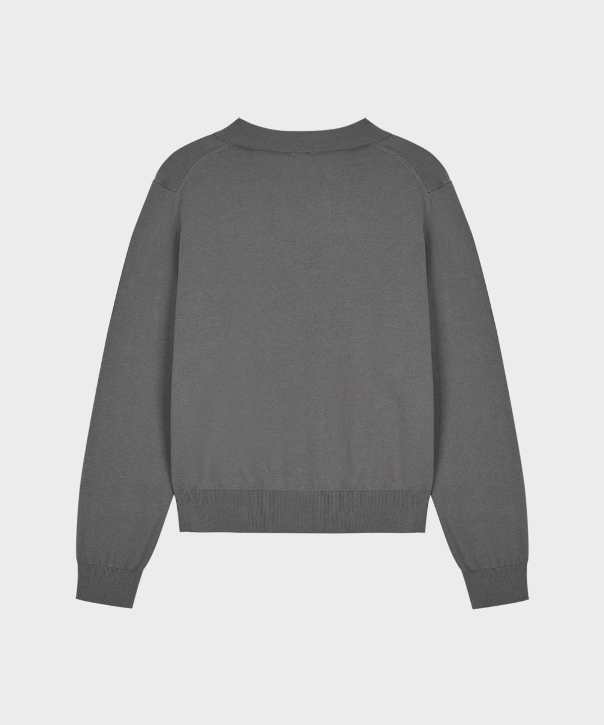 테일던(TAILDERN) Cotton Knit Polo Shirt Grey