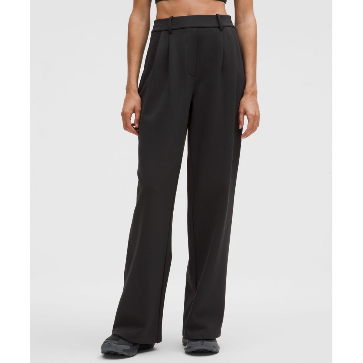 룰루레몬(LULULEMON) 데이드리프트 하이라이즈 와이드 레그 트라우저 레귤러 *브러시드  BLK