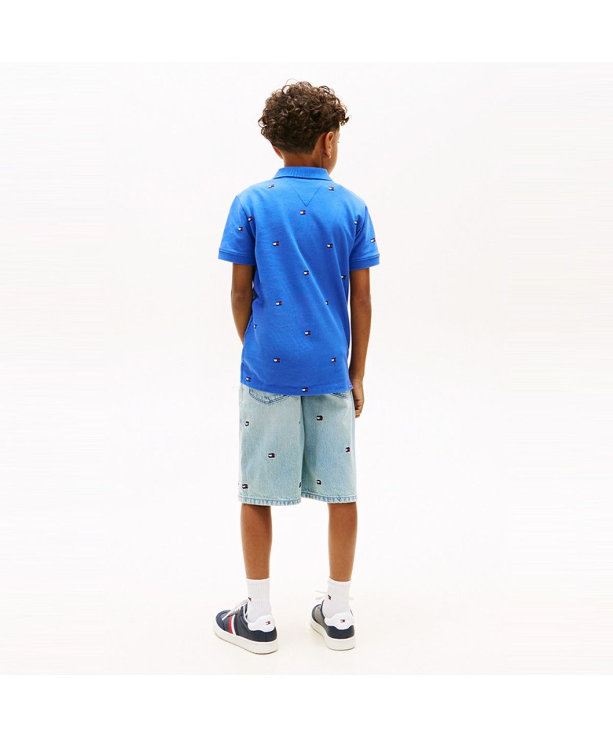 타미힐피거 키즈(TOMMY HILFIGER KIDS) 올오버 플래그 폴로 반팔 티셔츠