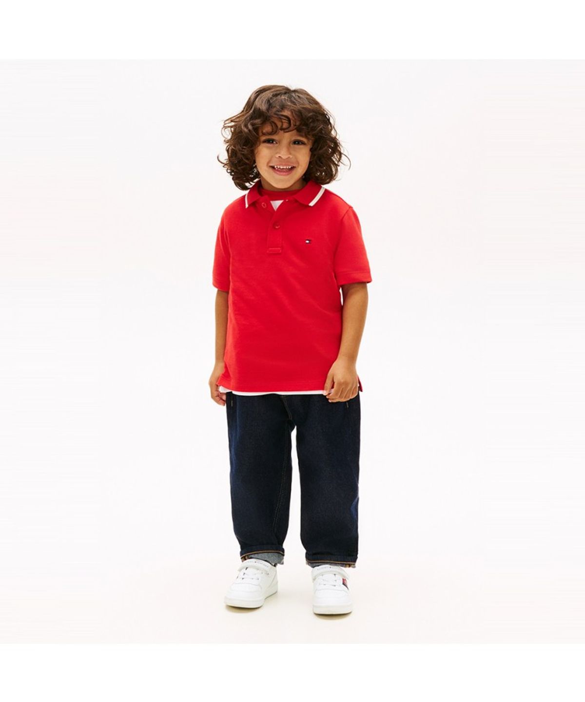 타미힐피거 키즈(TOMMY HILFIGER KIDS) 그래픽 포인트 슬릿 폴로 셔츠