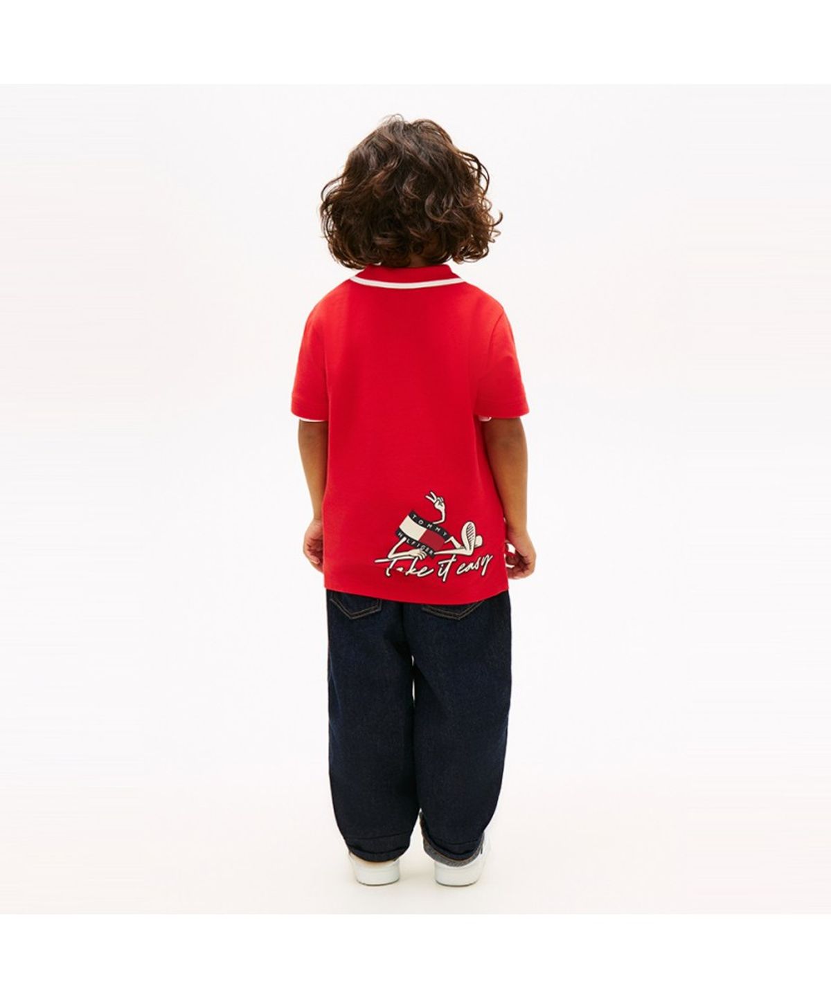 타미힐피거 키즈(TOMMY HILFIGER KIDS) 그래픽 포인트 슬릿 폴로 셔츠