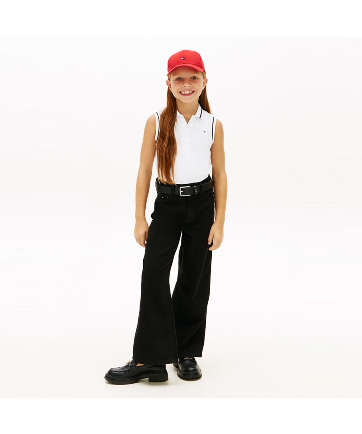 타미힐피거 키즈(TOMMY HILFIGER KIDS) 클래식 폴로 슬리브리스 티셔츠