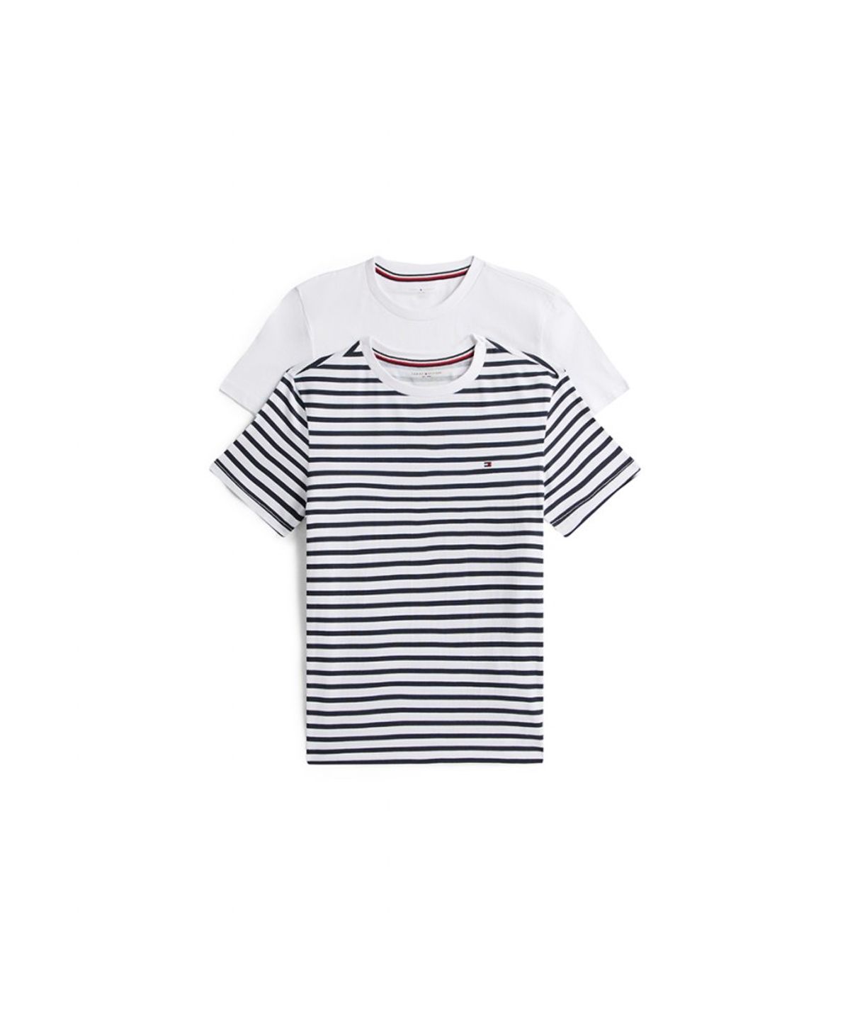 타미힐피거 키즈(TOMMY HILFIGER KIDS) [온라인단독]2PACK 반팔 티셔츠 (네이비 스트라이프&화이트)