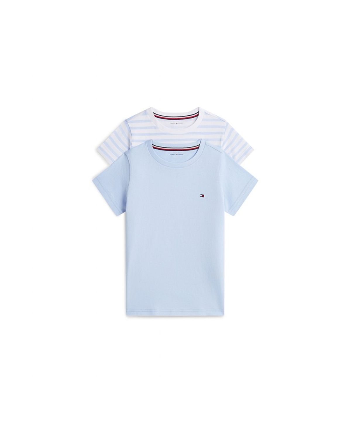 타미힐피거 키즈(TOMMY HILFIGER KIDS) 2PACK 반팔 티셔츠 (라이트블루&스트라이프)