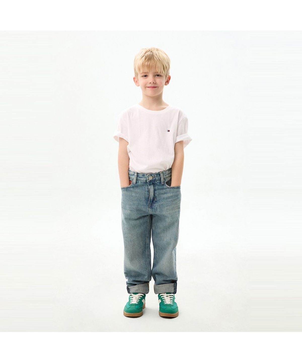 타미힐피거 키즈(TOMMY HILFIGER KIDS) [온라인단독]2PACK 반팔 티셔츠 (화이트&네이비)