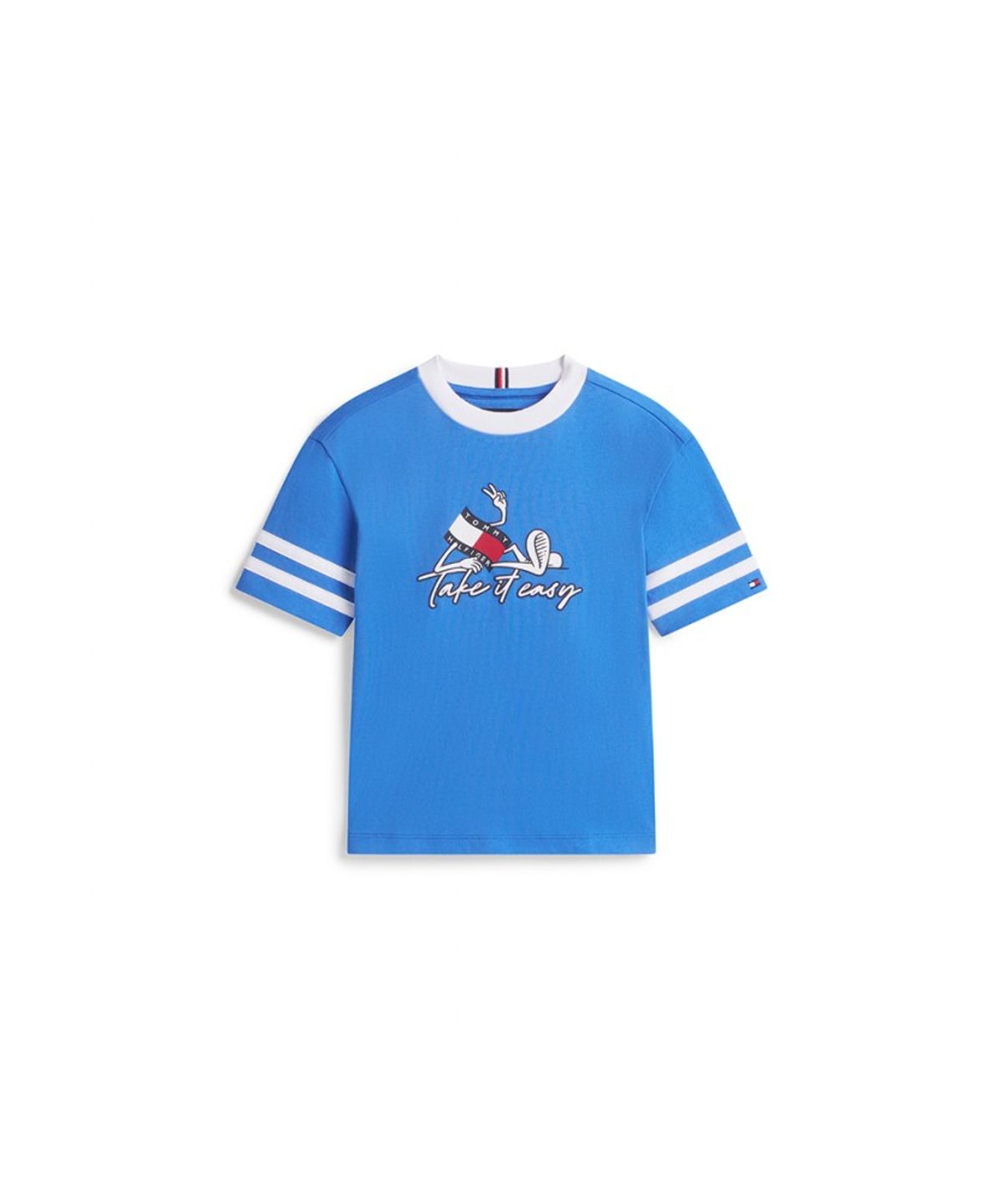 타미힐피거 키즈(TOMMY HILFIGER KIDS) 그래픽 로고 크루넥 티셔츠