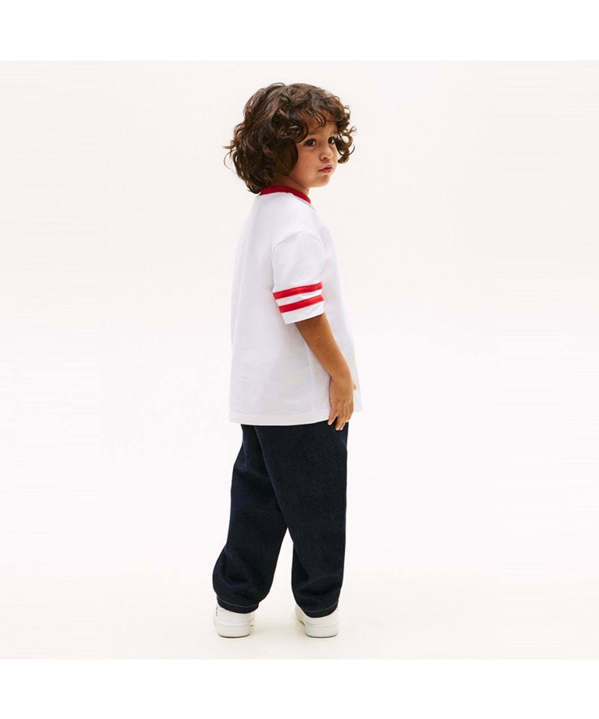 타미힐피거 키즈(TOMMY HILFIGER KIDS) 그래픽 로고 크루넥 티셔츠