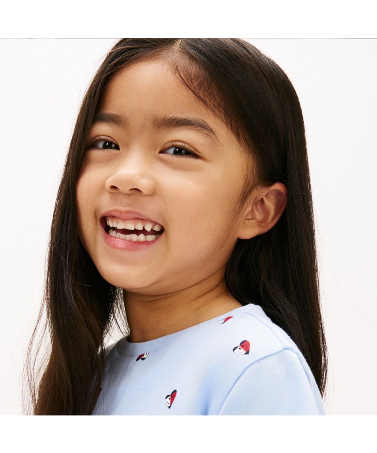 타미힐피거 키즈(TOMMY HILFIGER KIDS) 올 오버 하트 플래그 티셔츠