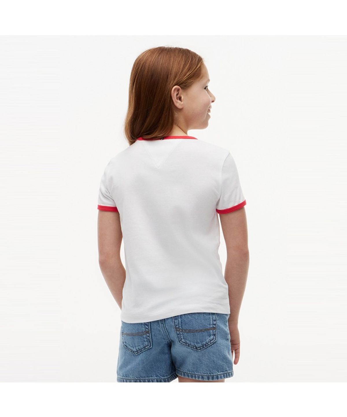 타미힐피거 키즈(TOMMY HILFIGER KIDS) 웨이비 플래그 링거 티셔츠