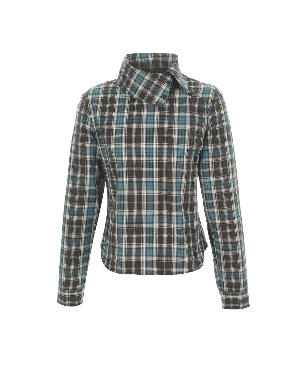더블에스씨 아카이브(WSC ARCHIVE) Asym check shirt 005