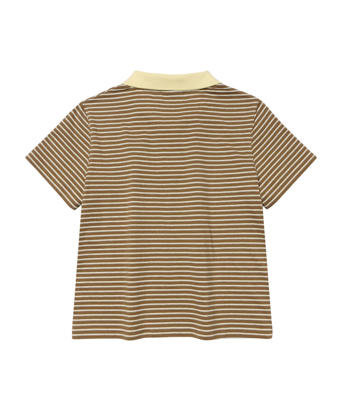 아메스 월드와이드(AMES-WORLDWIDE) BASIC STRIPE COLLAR TEE BROWN
