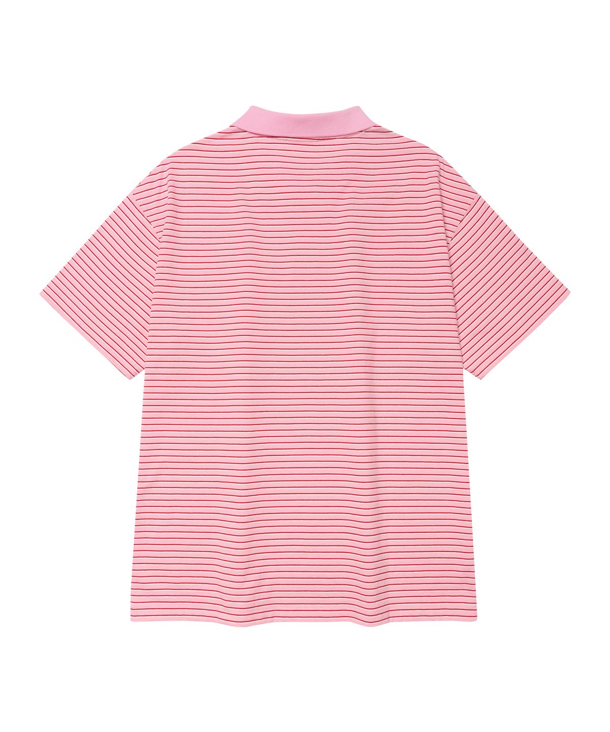 아메스 월드와이드(AMES-WORLDWIDE) BASIC STRIPE COLLAR TEE PINK