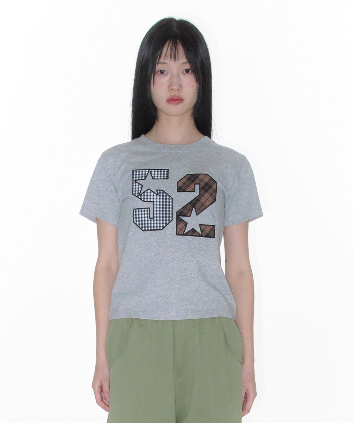 아메스 월드와이드(AMES-WORLDWIDE) 52 APPLIQUE TEE GREY