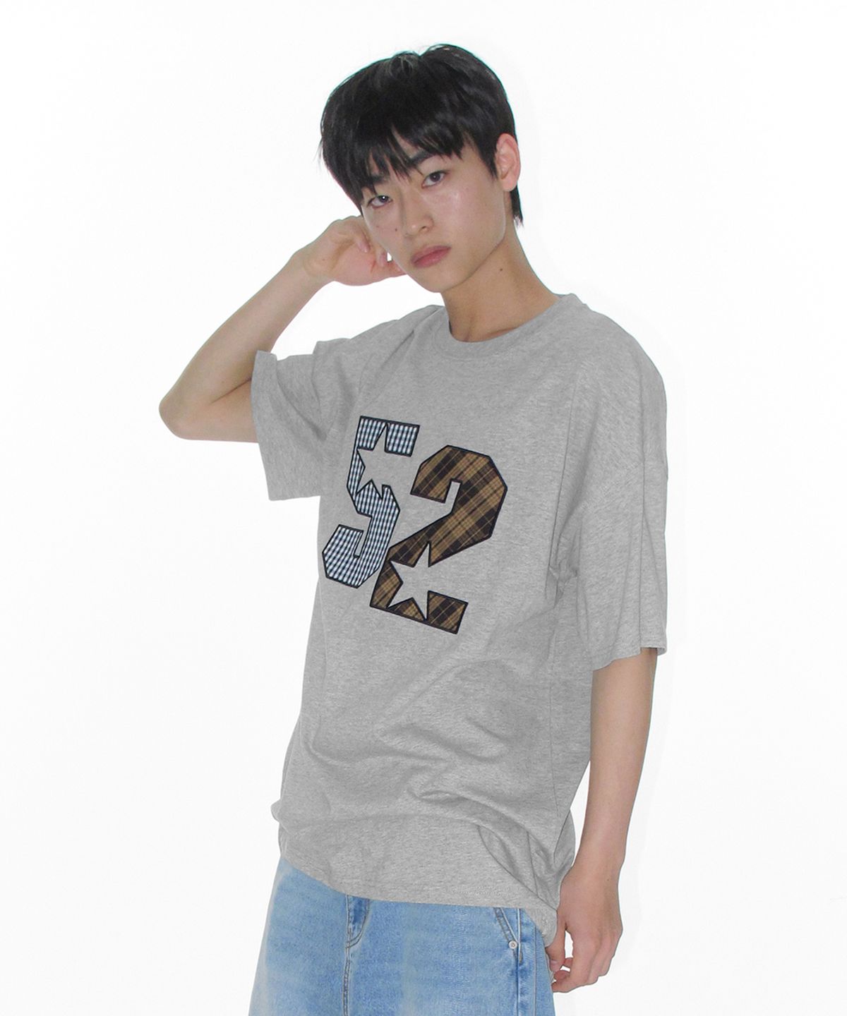 아메스 월드와이드(AMES-WORLDWIDE) 52 APPLIQUE TEE GREY