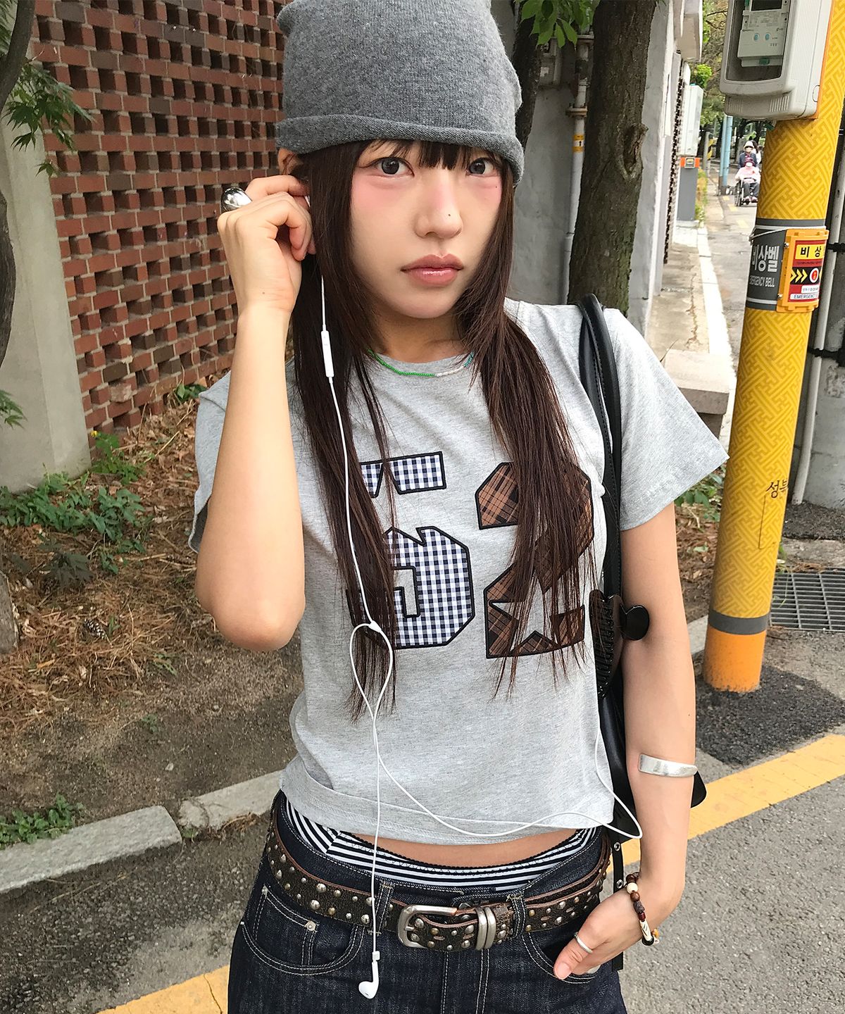 아메스 월드와이드(AMES-WORLDWIDE) 52 APPLIQUE TEE GREY