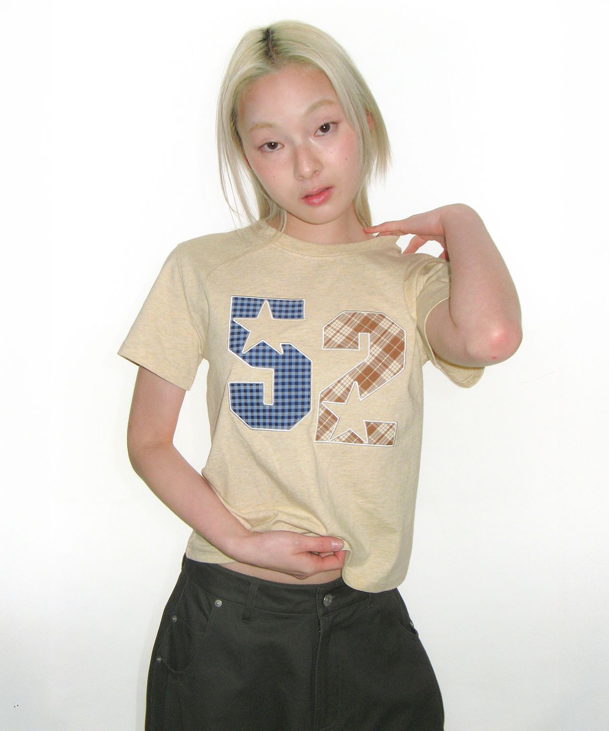 아메스 월드와이드(AMES-WORLDWIDE) 52 APPLIQUE TEE YELLOW