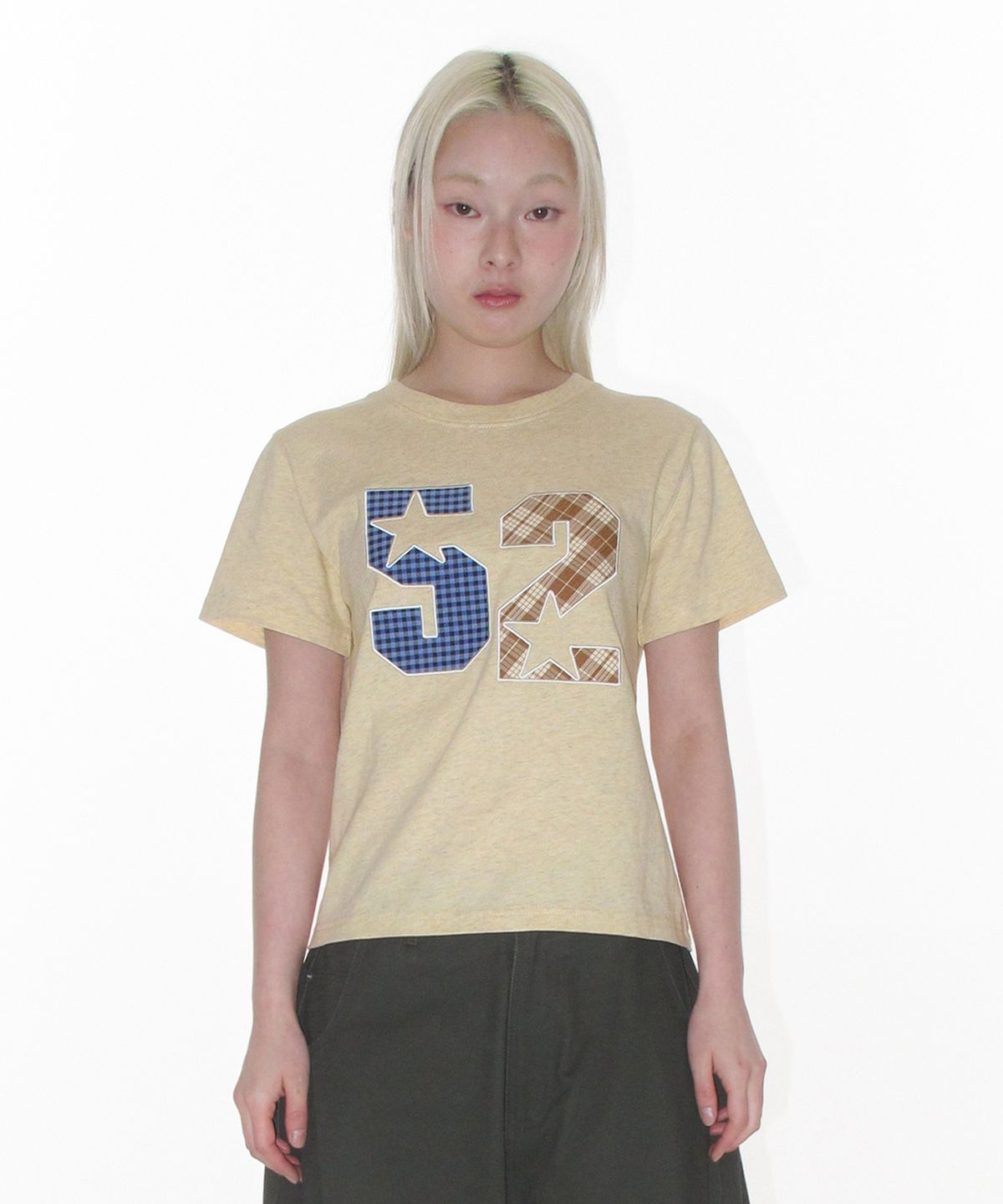 아메스 월드와이드(AMES-WORLDWIDE) 52 APPLIQUE TEE YELLOW
