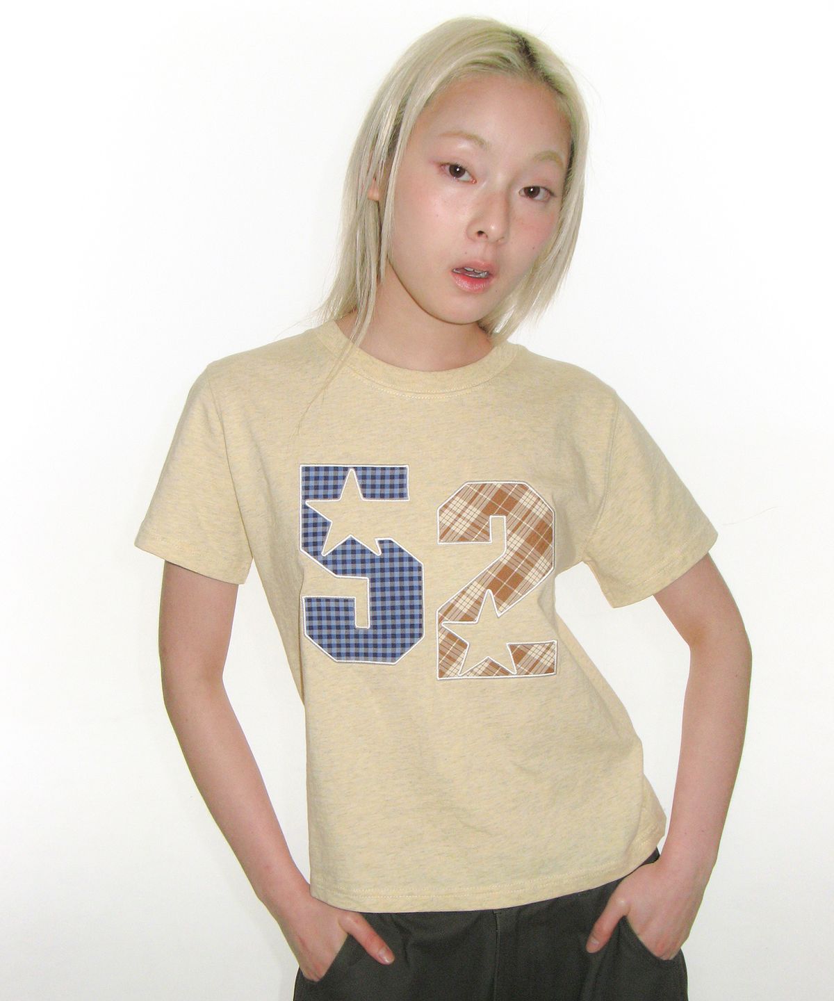 아메스 월드와이드(AMES-WORLDWIDE) 52 APPLIQUE TEE YELLOW