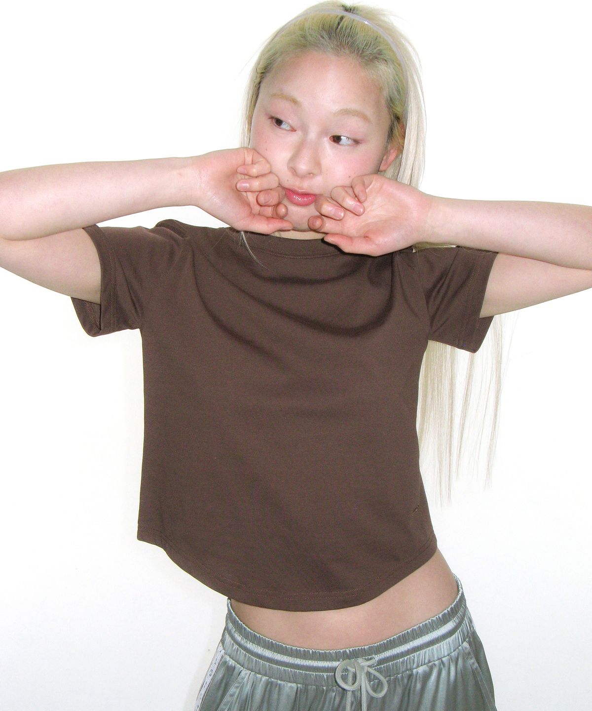 아메스 월드와이드(AMES-WORLDWIDE) [2 PACK] AMES COOL ROUND HEM CROP TEE