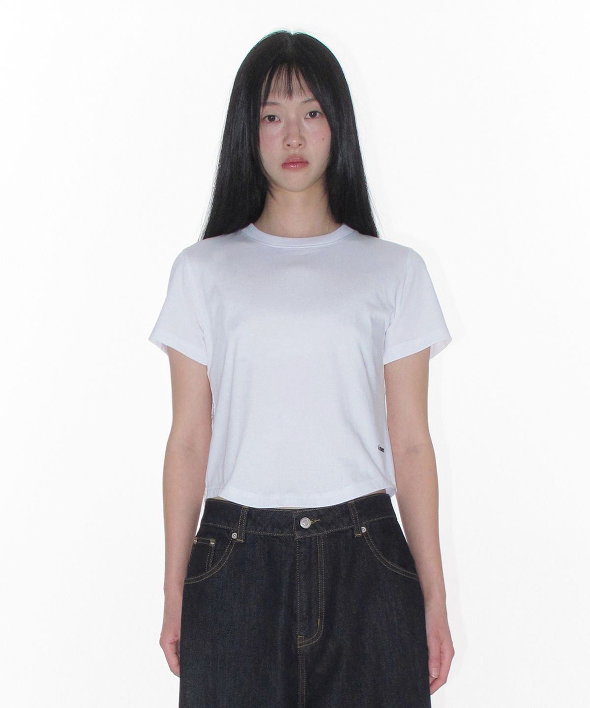 아메스 월드와이드(AMES-WORLDWIDE) [2 PACK] AMES COOL ROUND HEM CROP TEE