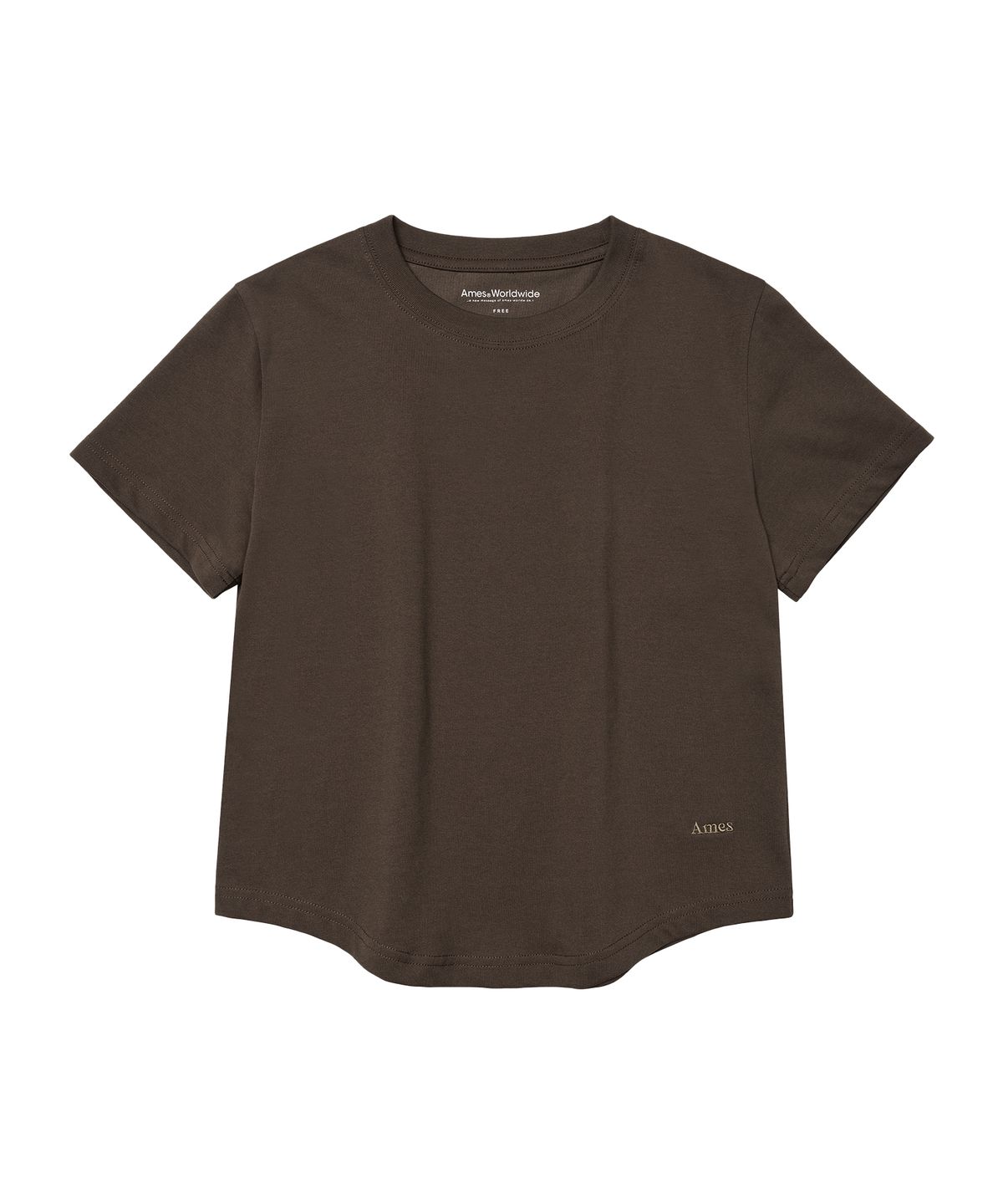 아메스 월드와이드(AMES-WORLDWIDE) [2 PACK] AMES COOL ROUND HEM CROP TEE