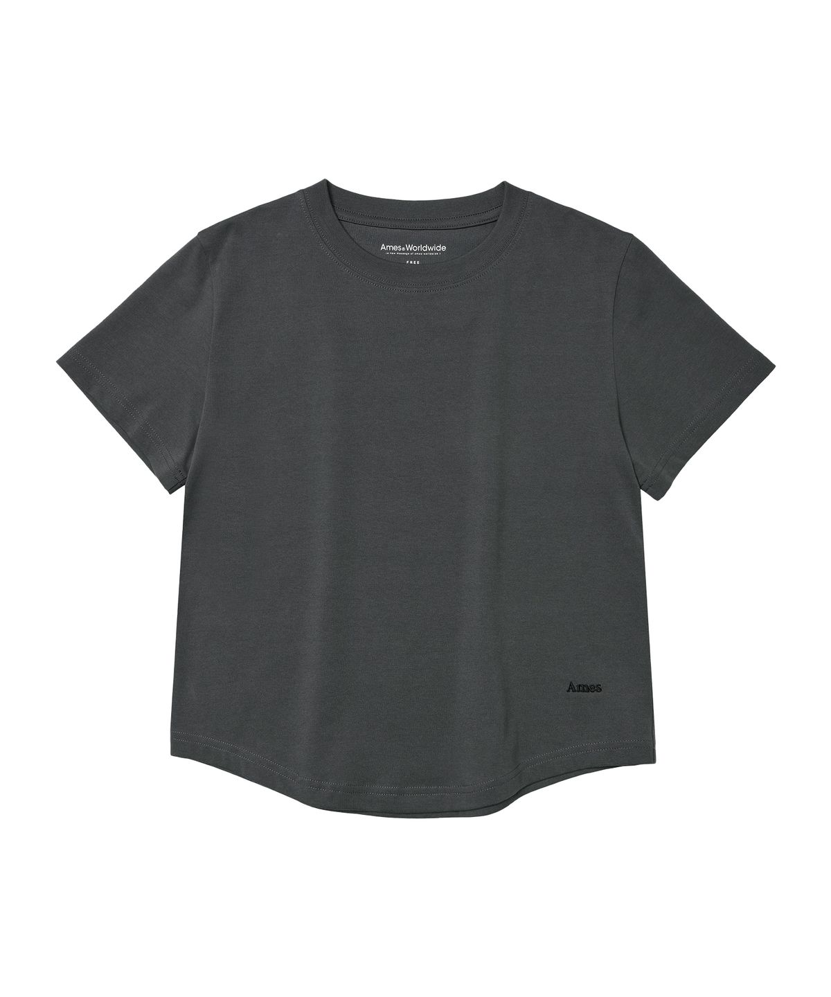 아메스 월드와이드(AMES-WORLDWIDE) [2 PACK] AMES COOL ROUND HEM CROP TEE