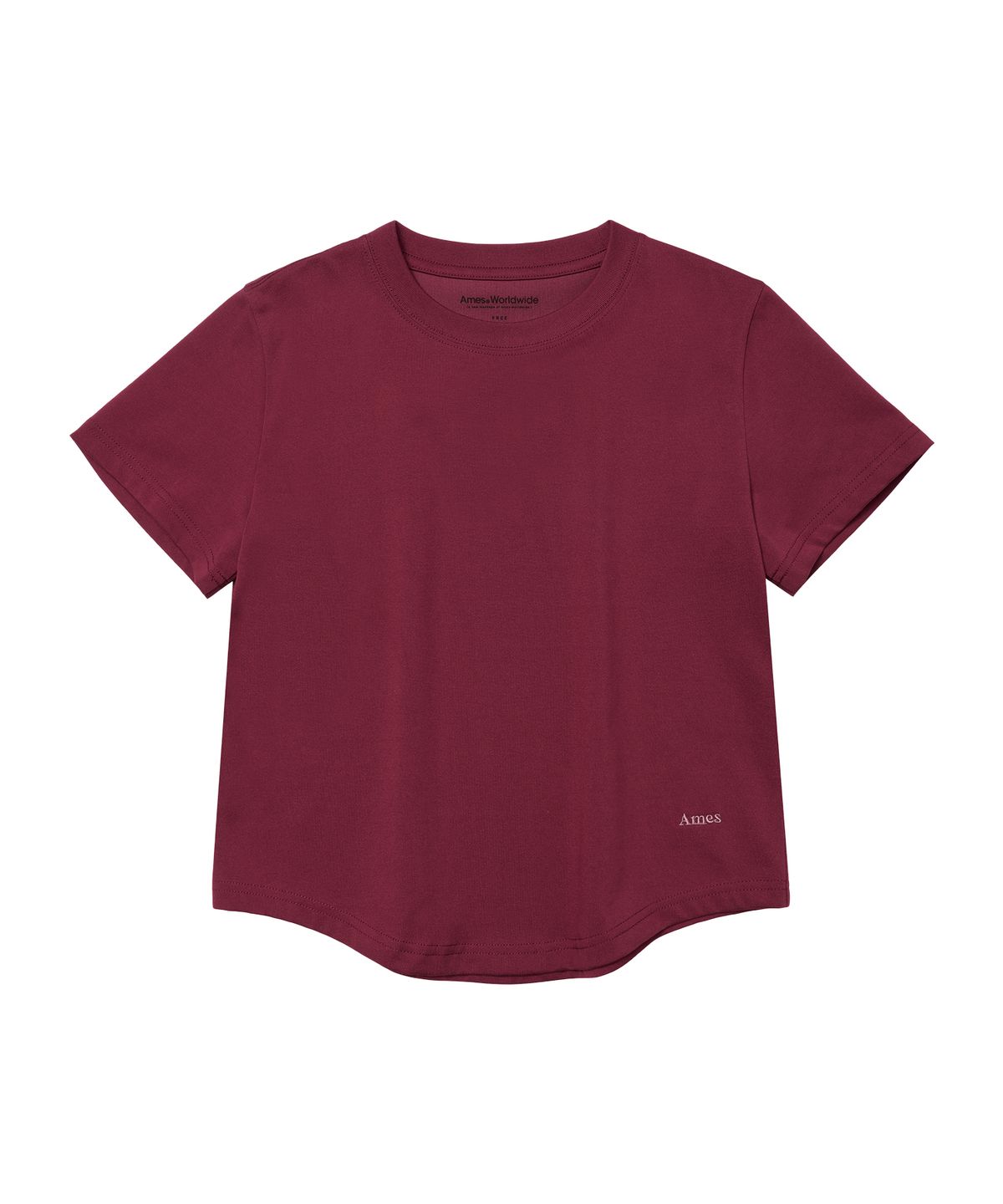 아메스 월드와이드(AMES-WORLDWIDE) [2 PACK] AMES COOL ROUND HEM CROP TEE