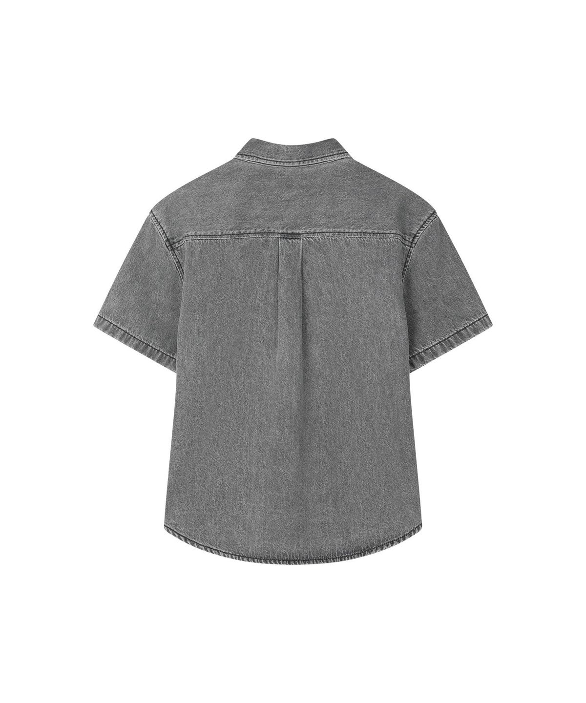 커버낫 키즈(COVERNAT KIDS) C로고 데님 반팔셔츠 그린 CK2602SS27GR