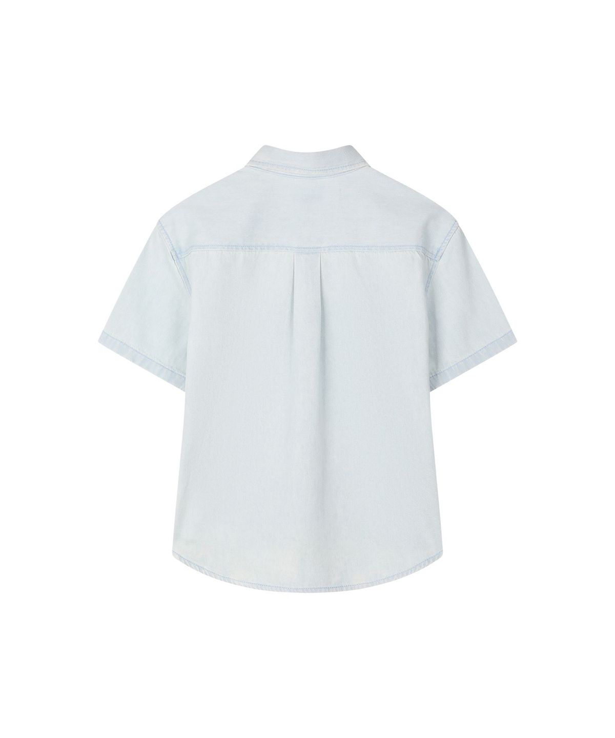 커버낫 키즈(COVERNAT KIDS) C로고 데님 반팔셔츠 라이트 블루 CK2602SS27LB