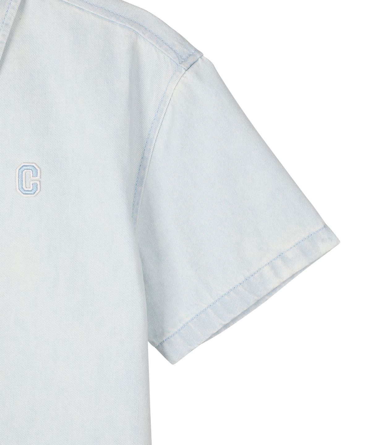 커버낫 키즈(COVERNAT KIDS) C로고 데님 반팔셔츠 라이트 블루 CK2602SS27LB