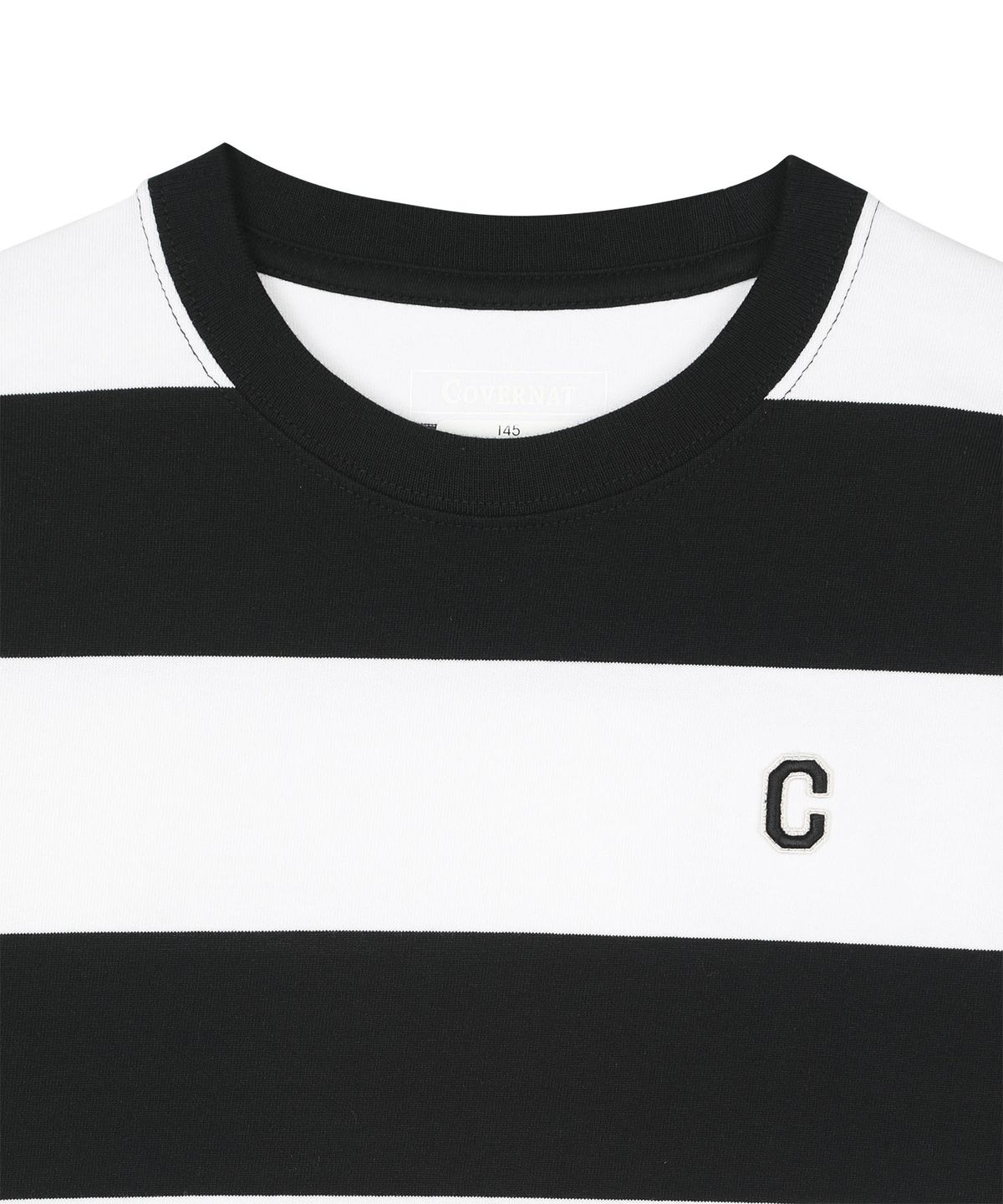 커버낫 키즈(COVERNAT KIDS) 럭비 스트라이프 티셔츠 블랙 CK2602STT4BK