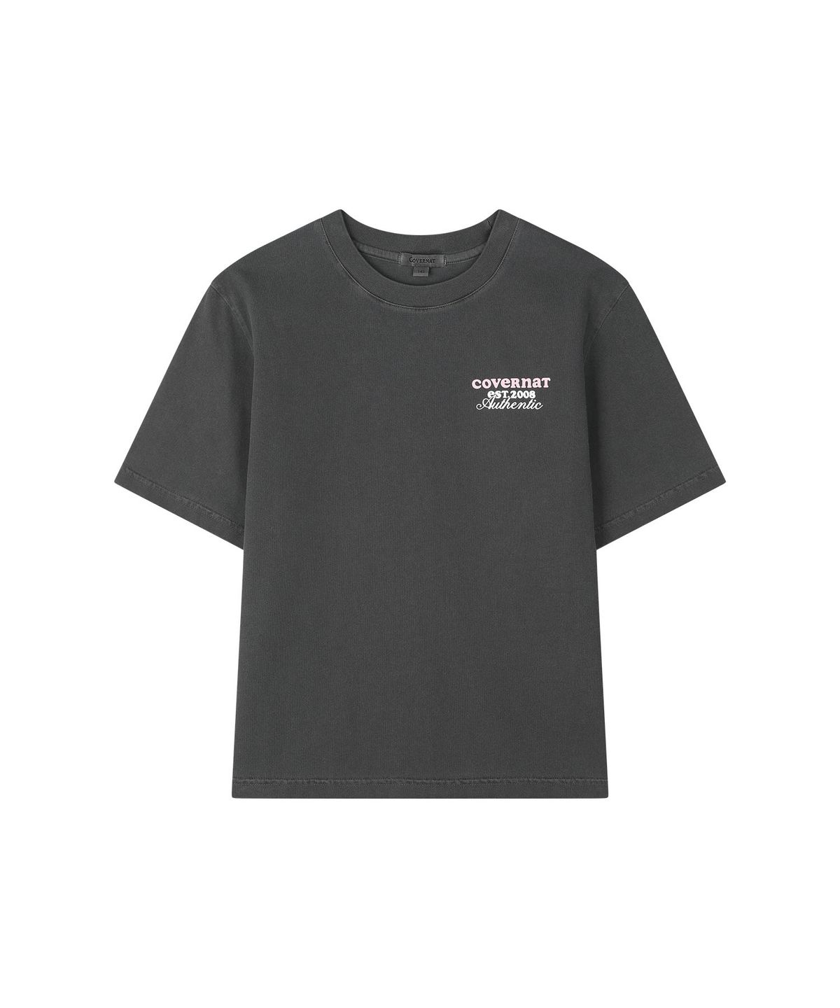 커버낫 키즈(COVERNAT KIDS) 타이포 스크립트 티셔츠 차콜 CK2602ST77CH